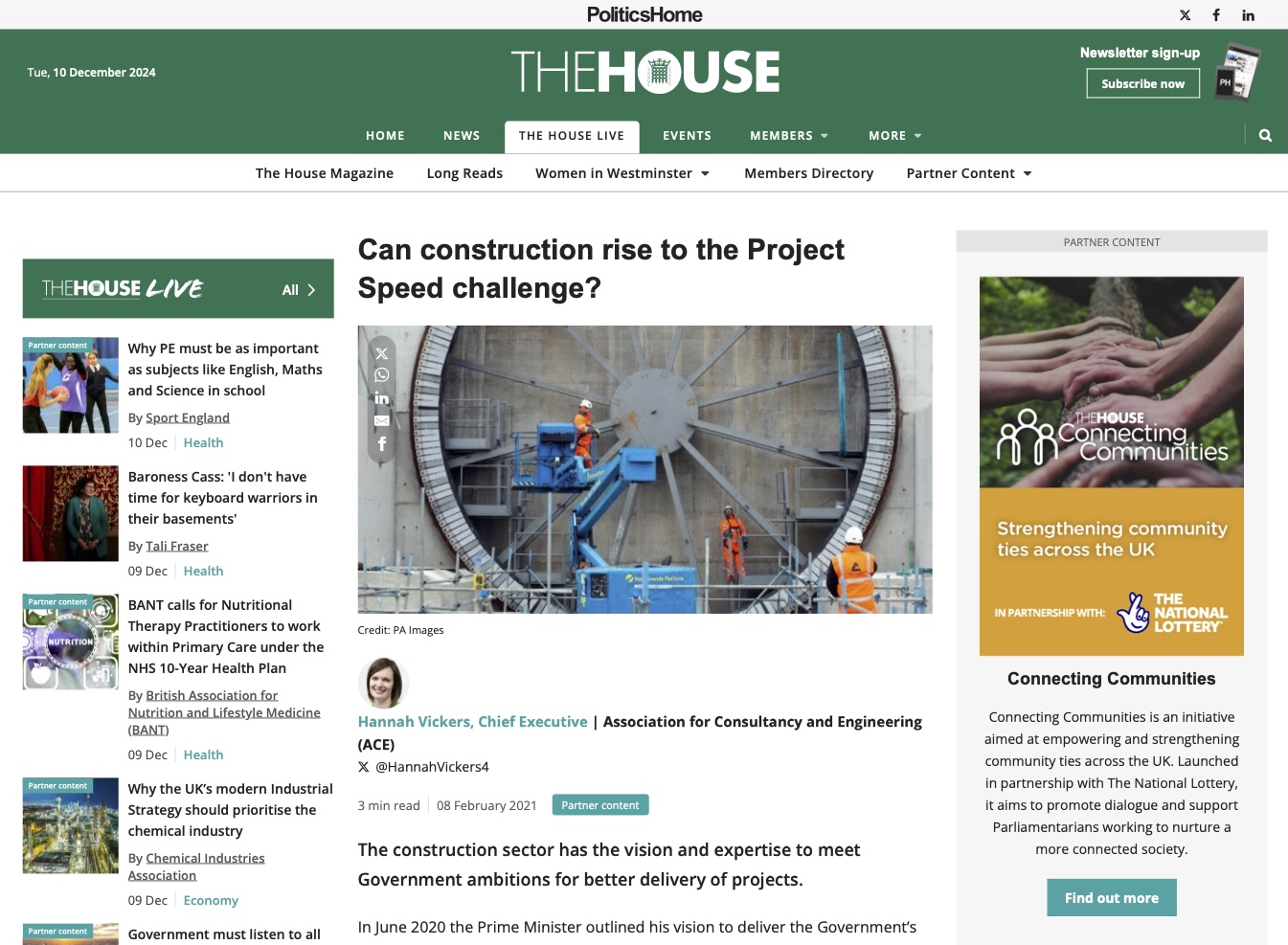 Project Speed – NHS hospital building programme
